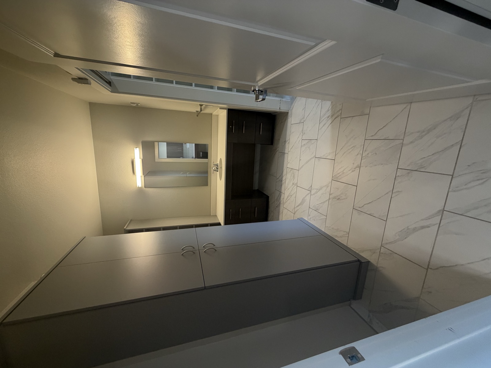 Clean bathroom vanity